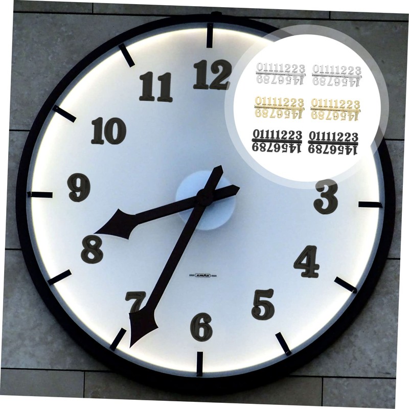LALAFINA 45 Sets Arabic Clock Numerals Replacement DIY Digital Numbers