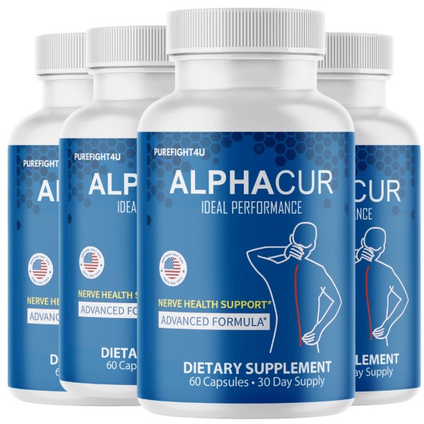 PureFight4U Alpha Cur Capsules, Natural Nerve Support Formula Supplement -