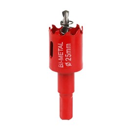 1 Inch (25mm) HSS Bi-Metal Hole Saw Drill Bit - Hole Saw Kit with Arbor for Wood, Plastic, Drywall, Metal Sheets & Ceiling Tiles - Includes Pilot Drill Bit for Precision Drilling
