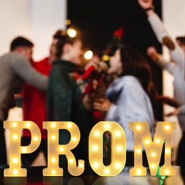 KATOOM 2024 Graduation Party Decorations, 4 Pcs Prom LED Marquee Letter Lights Sign Grad Light Up Letters Class of 2024 Lights Decorations for Wall Table Decor Party Supplies