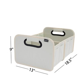 austoces Car Trunk Organizer and Storage Bin Small Essentials Collapsible Organization Accessories for SUV/Sedan Beige