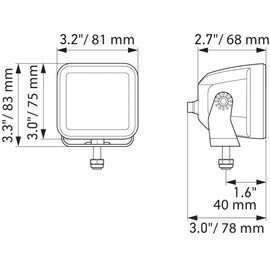 Hella Black Magic LED Series 3.2 Inch Cube Kit - LED Spotlight with Wiring Harness - Performance High Beam Off-Road Light for Pickup Trucks, ATV, SUV, 4x4, Jeep, Tractors / 358176821