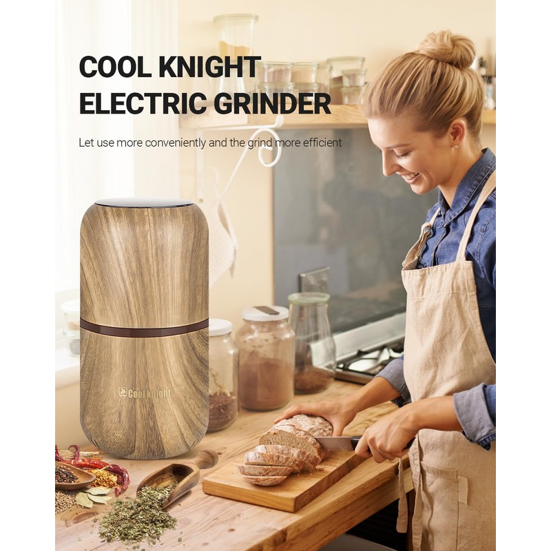 COOL KNIGHT Electric Herb Grinder [Large Capacity/High Rotating Speed]-Electric Grinder