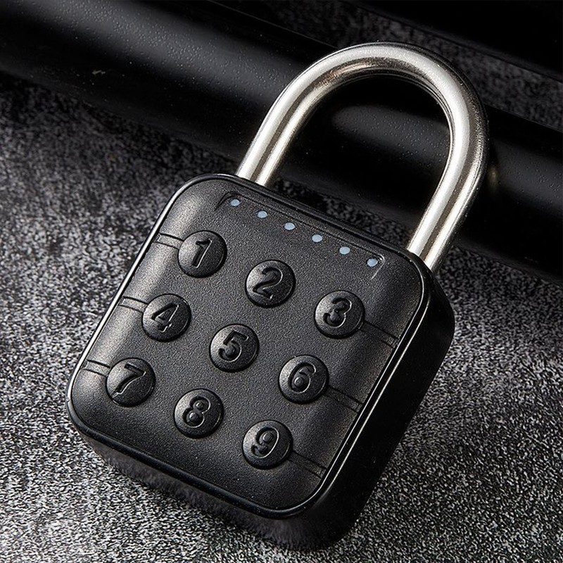 6 Digit Password Lock Electronic Combination Lock IP67 Waterproof Padlock