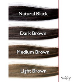 Kit de tinte Godefroy para cabello con cobertura total de canas, marrón oscuro, 4 Aplicaciones, retoque de raíces duradero para hombres y mujeres, cáp