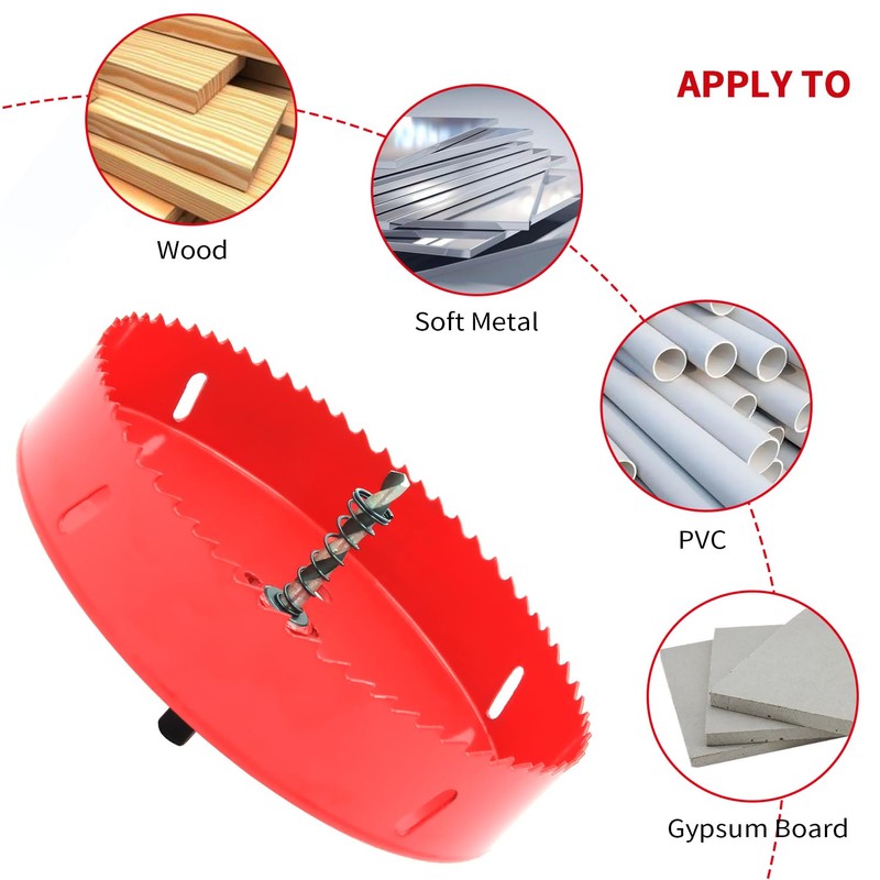 Hole Saw 6 1/4" / 159mm, HSS Bi-Metal Drill Hole
