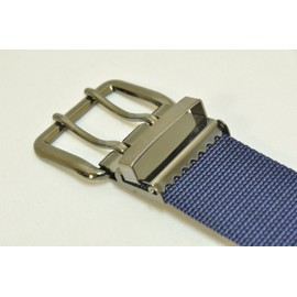 [KASAJIMA] 40mm ナイロン2ピン 作業ベルト クロニッケル Mサイズ ネイビー 【No.22】