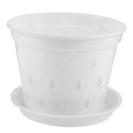 SUPVOX 5sets Orchid Pots Garden Planter with Drainage Holes Use Sturdy Design for Healthy Root Growth Includes Tray for Clean Spaces