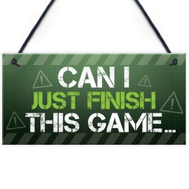 RED OCEAN Gaming Gift Funny Hanging Plaque Birthday For Gamer Boys Bedroom Decor