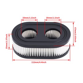 2 PCS 593260 Air Filter with Pre-Filter & Spark Plug for Top Lawn Mower Models - Air Cleaner Parts for 500EX, 550EX, 575EX, 625EX, 725EXI, TB110, TB115, TB200, TB230, TB330, TB370