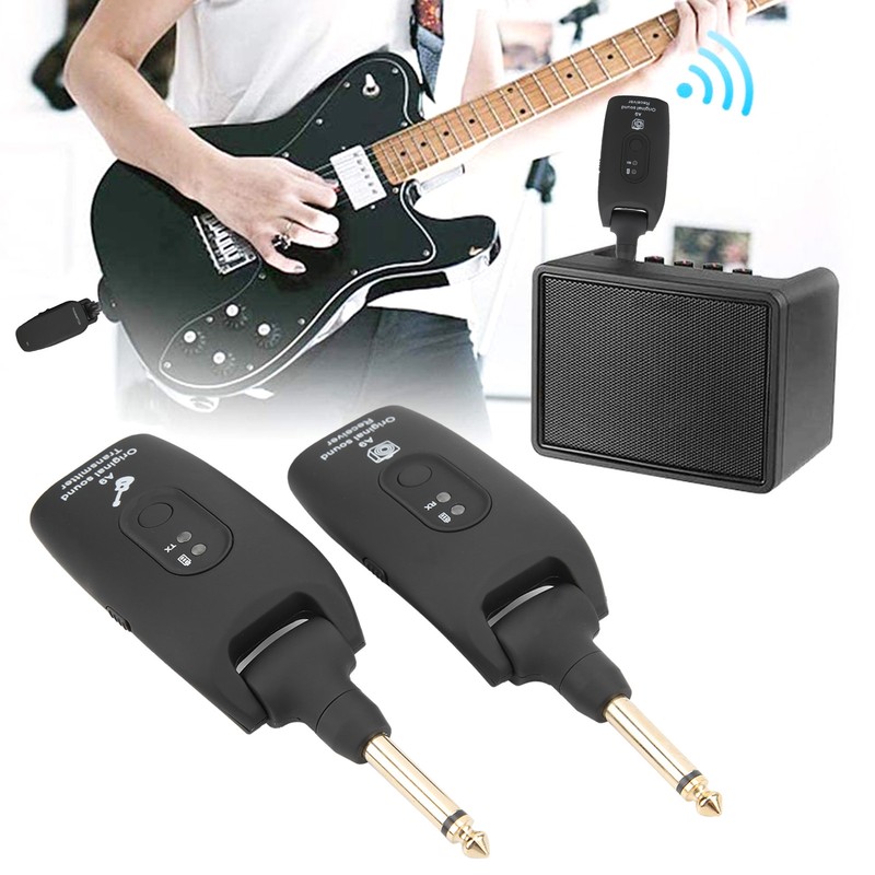Guitar Transmitter Receiver Wireless System A9 2.4GHz USB Cable Musical
