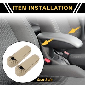 REPAIROCK Seat Armrest Cover for Ford F-250 1999-2007 for Ford F-350 1999-2007 Seat Arm Rest Cover Armrest Protector Insert Cover Anti-Scratch Beige