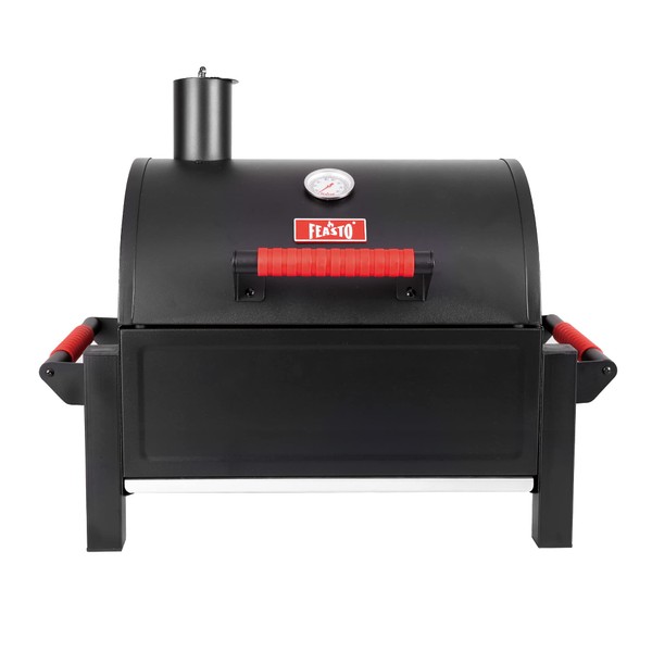 Feasto Feasto Portable Charcoal BBQ Grills with Cast Iron Grates,