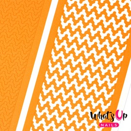 Whats Up Nails - Dot Zig Zag Tape Vinyl Stencils for Nail Art Design (2 Sheets, 200 Strips Total)