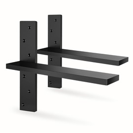 Floating Shelf Bracket Heavy Duty 1/2" Thick Free Hanging Countertop Support Bracket 2 Pack 12" Lx2.5 W Hidden Shelf Bracket for Floating Wall Countertops, Bars, Desks, Bench Seats, Vanities, Mantels