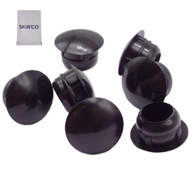 SKIR'CO (10 pcs) Black Plastic Hole Plugs 10 mm, Drill Hole Cover Caps, Furniture Hole Plug, Screw Hole Plugs