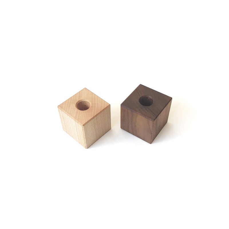 KATOMOKU Building Blocks Pen Holder Wood Brown Ploom TECH Stand