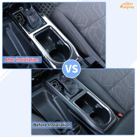 Aunginsy Car Central Control Gear Shift Panel Cover Cup Holder Trim Compatible with Toyota Tacoma 2016-2023 Gear Shifter Console Anti-Scratch Panel Frame Decorative Sticker Protection ABS Accessories