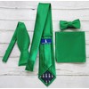 KissTies Kelly Green Self-Tied Bow Tie Satin Wedding Bowties +