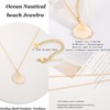 JWEIWENCAY Natural Scallop Shell Pendant Necklace Ocean Nautical beach Jewelry