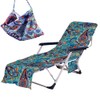 Paisley Beach Chair Cover with Side Pockets Thick and Quick