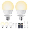 Brightown E26 Rechargeable Light Bulb with Remote Timer and 3
