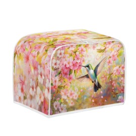 Annejudy Toaster Cover 2 Slice Bread Toaster Oven Dustproof Cover, Waterproof Kitchen Small Appliance Cover Table Home Kitchen Decor, Birds Cherry Blossom Print