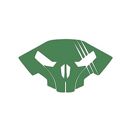 Star Craft Raynor's Helmet Skull Sticker Vinyl Decal Notebook Car Window Laptop 6" x 3.5" (Green)