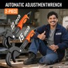 BCJCLTS Pipe Wrench Set, 10” and 15” Self Adjusting Wrench