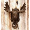 Ebros Rustic Western Forest Horned Bull Moose Head Cast Iron