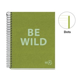 Miquelrius - Pack of 3 A5 Notebooks, 80 Sheets 90gsm Dotted Notebook, Recycled Hardcover and Spiral Cover, 2 Holes, Ideal for Labels, Bullet Journal and Back to School