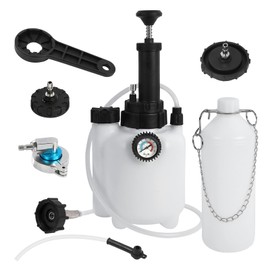 MR CARTOOL 3L Brake Bleeder Fluid Pump, Manual Brake Fluid Extractor with 1L Brake Fluid Bleed Bottle & 4 Master Cylinder Adapters,Automotive Fluid Extractor Pump for Most European Automotive