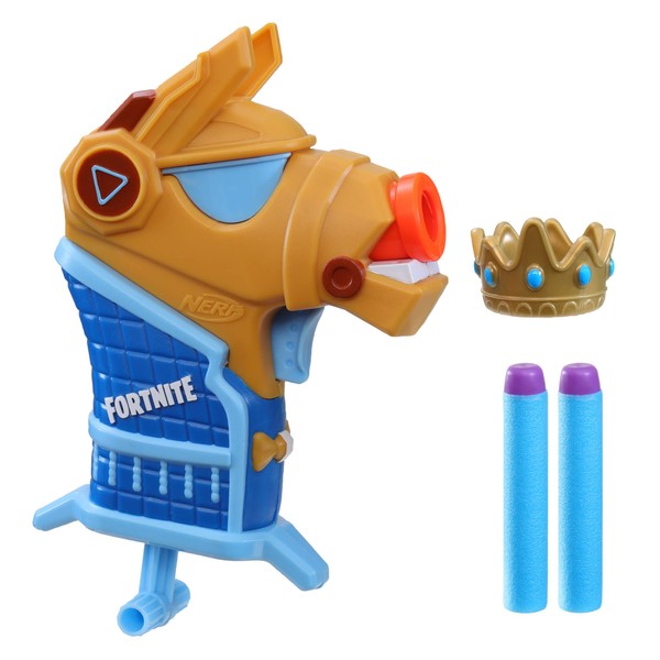 Nerf- Fortnite Micro Yond3r- Mini Dart-Firing Blaster, Removable Crown and