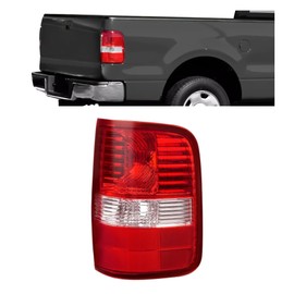 HECASA Right Tail Light Assembly Compatible with 2004-2008 Ford F150 Replacement for FO2800182 5L3Z13405CA Tail Brake Lamp Rear Light Plastic Red Clear Lens Passenger Side