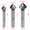 ChgImposs 6Pcs Countersink Drill Bit, 3 Edge 90 Degrees Chamfer