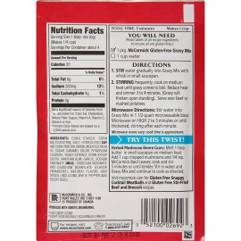 McCormick Gluten Free Brown Gravy Mix, 0.88 Ounce