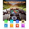 YHTIMIOX Motorcycle CarPlay Screen, 7 Inch Waterproof Touchscreen, Portable Carplay