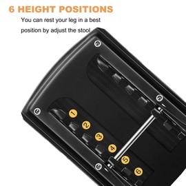 ZtohPyo Pedicure Foot Rest, 6-Position Height Adjustable Salon Step Pedicure Stand,Non-Slip Sturdy Footrest for Easy-at Home Pedicures, No More Bending or Stretching.