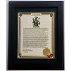 Coat of Arms and Last Name History Print Set (2