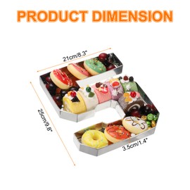 uxcell 10" Cardboard Number for Charcuterie, Cardboard Food Tray for Graduation Anniversary Birthday Party Decorations Chocolate Candy Cupcake Container (Silver Number 5)