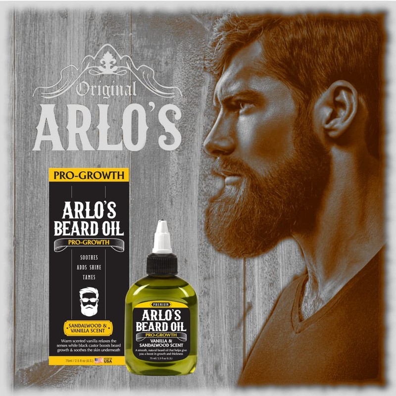 Arlo's Pro Growth Beard Oil - Vanilla Sandalwood 2.5 oz.
