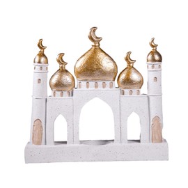 Hebdids Ramadan Eid Home Decorations for Home 2025 Gold and White Mosque Tower Islamic Eid Mubarak decore