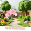 Ipetboom 10pcs Miniature Tree Pink Flower Decoration with Cherry Blossom