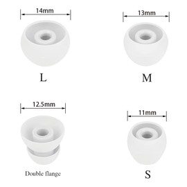 Earbud Tips Replacement Earbud Tips Earbud Replacement Tips Headphones Replacement Ear Pads Ear Tips for Earbuds Compatible with Powerbeats Pro Beats Wireless Earphone Headphones 4 Pairs (Light Grey)