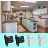 1/2" Overlay Cabinet Door Hinges,8 PCS Brushed Nickel Cabinet Hinges
