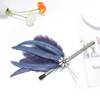 IYOU 1920s Feather Flapper Headdress Blue Crystal Gatsby Headband Prom