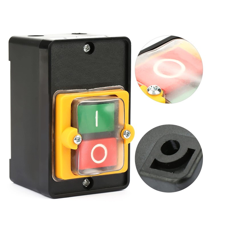 Drill Press Push Button Switch,Cutting Machine Bench Drill, AC220V/380V 10A