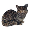 Cat Sitting Down Tiger Gray Statue by Michael Carr Designs