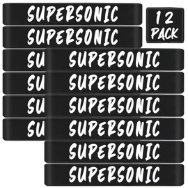 12 Pack Magsaddle Supersonic Magazine Marking Bands Supersonic Ammo Caliber Label Bands Identification Marker Holster Accessories (Black-White)