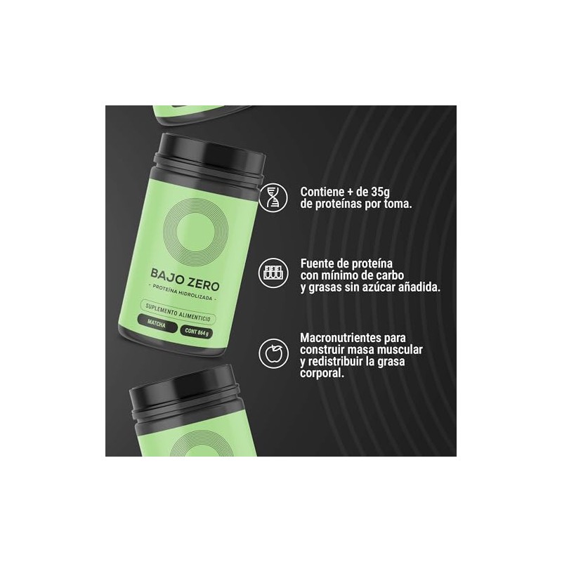 Bajo Zero Wpc Whey. Proteína de suero de leche sabor
